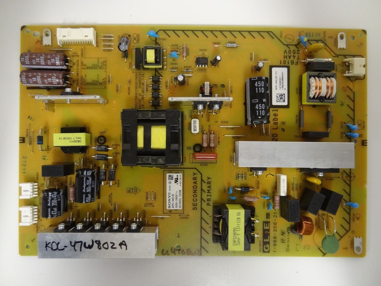 Sony KDL-47W802A KDL-55W802A GL2E-Netzteil APS-342 / B 1-474-503-21